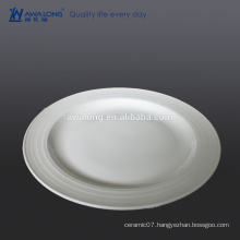 High brightness and Smoothness Bulk White Round Glazed Ceramic Flat Plate